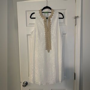White and gold Lilly Pulitzer dress